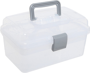 Caja de primeros auxilios transparente para contenedores de almacenamiento multiusos