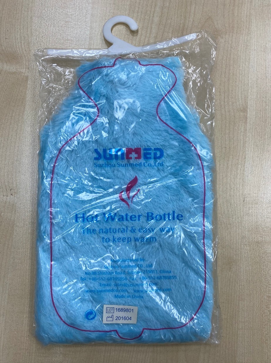 Bolsa de agua caliente de goma de 2L para el cuidado de la salud familiar con tapa