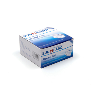 Almohadilla de alcohol de algodón estéril médica con 70% de isopropilo