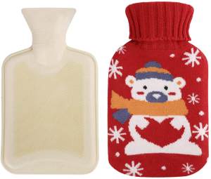 Paquete de calor de goma duradero con cubierta de punto para calambres menstruales