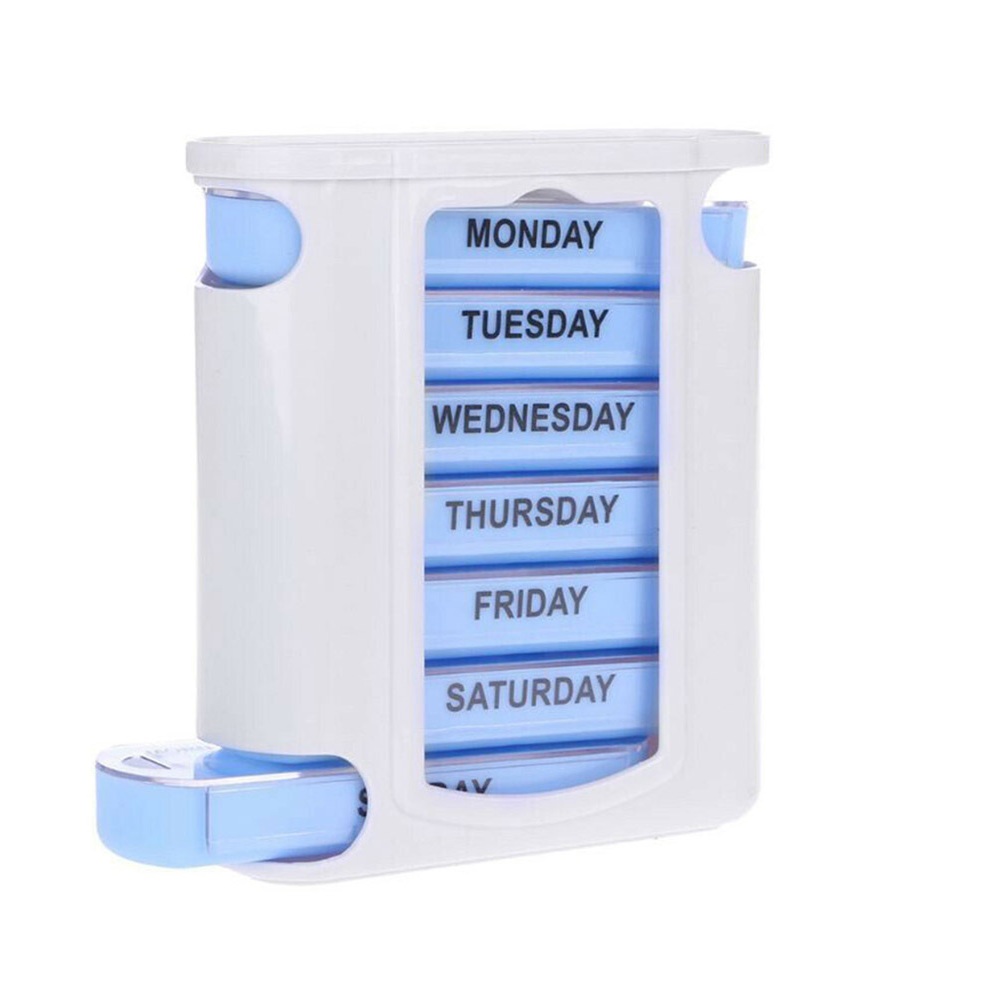 Caja de pastillas de medicación diaria semanal para vitaminas
