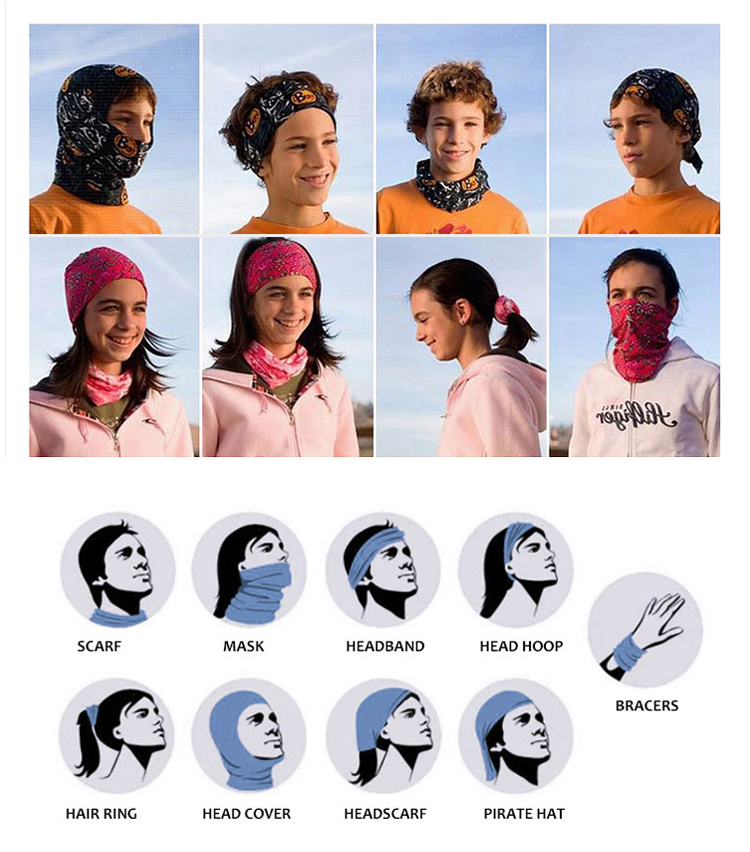 Máscara de ciclismo de algodón personalizado para el escudo facial