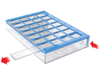 Caja organizadora de pastillas Home Weekly 4 veces al día con tapa transparente
