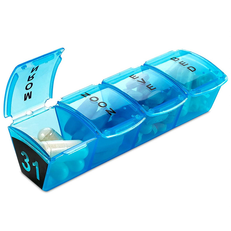 Pastillero mensual extra grande de 31 días con cortador de pastillas